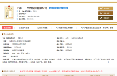 上海優(yōu)質(zhì)生物科技公司技術(shù)轉(zhuǎn)讓，機(jī)會(huì)難得，低價(jià)急售